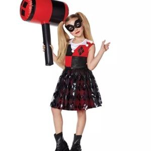 Harley Quinn Dress Child Medium (7-8), Bag Includes Dress With Foil Print